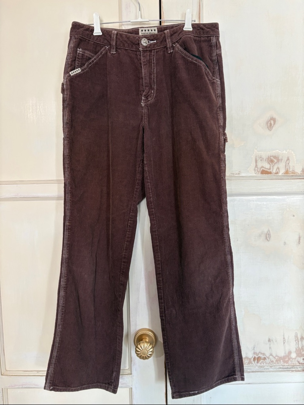 Five Star Women's Wide Leg Corduroy Pants in Brown